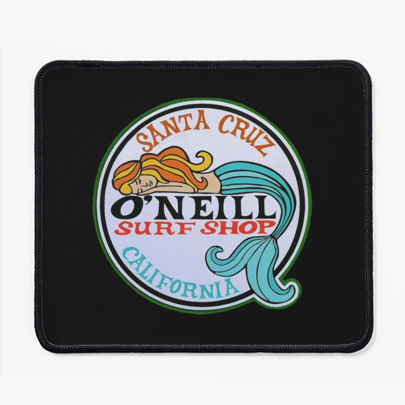 Vintage O'Neill Surf Shop Logo from Santa Cruz, California Mouse Pad