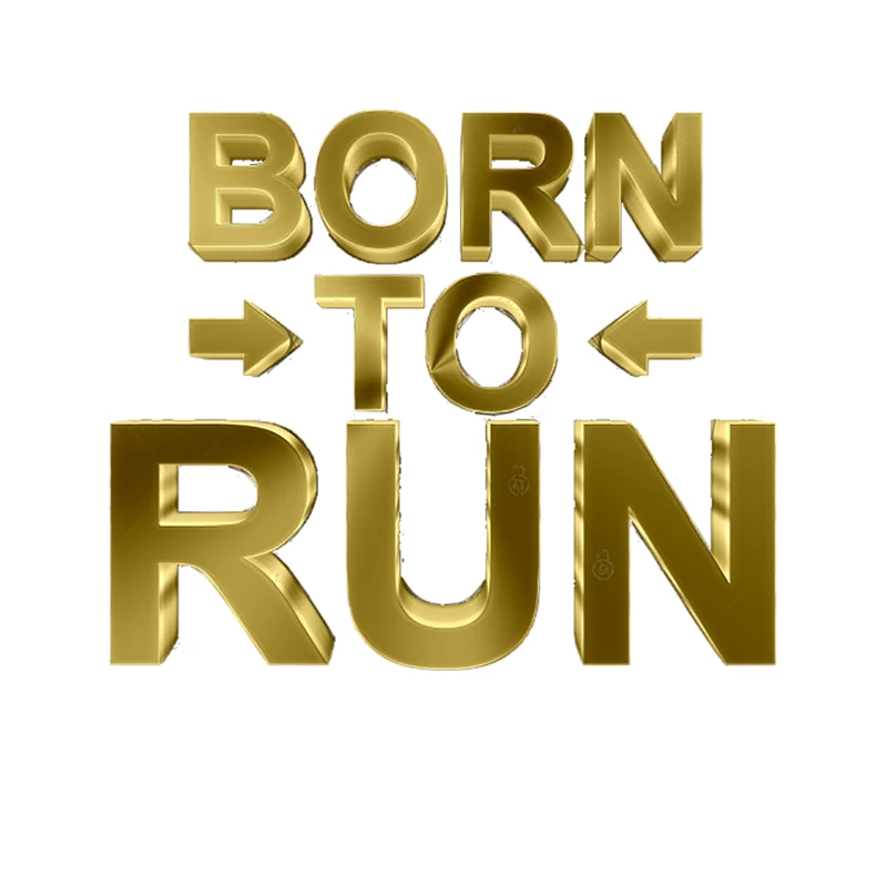 Born To Run - FitnessGoldWinner Typography Tapestry