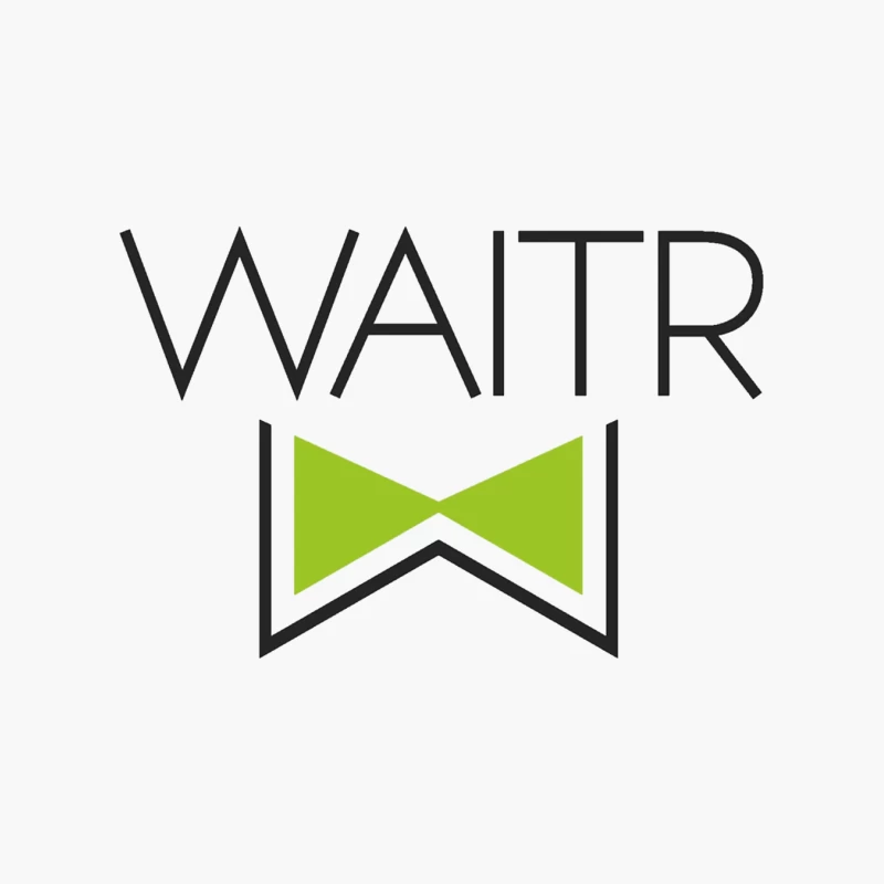 Waitr Food Delivery Service Logo with Green Bowtie Design Cotton Tote Bag