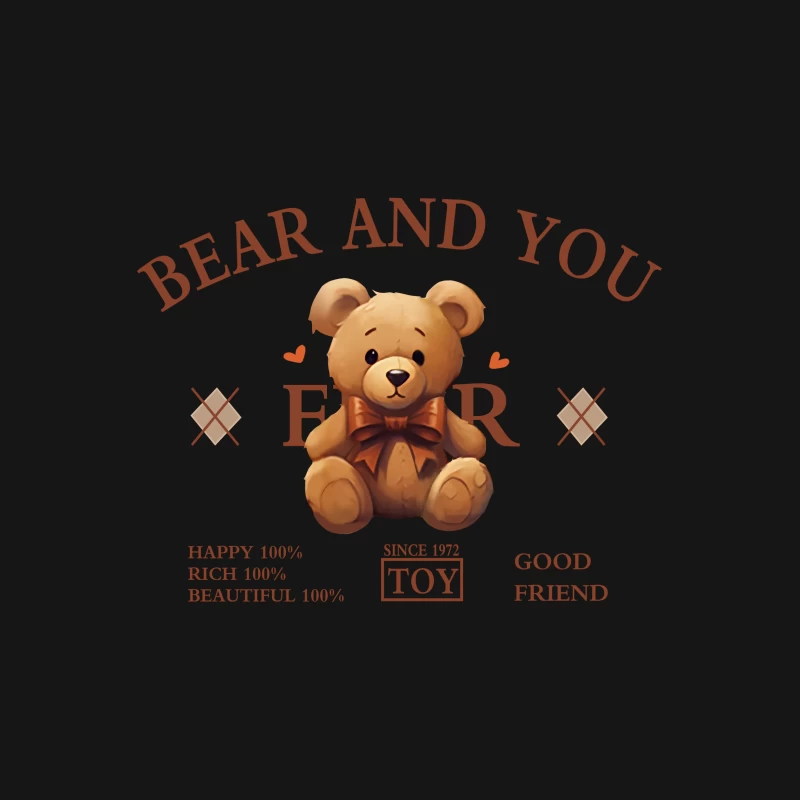 Niedlicher Teddybär für Freundschaft Herren T-Shirt