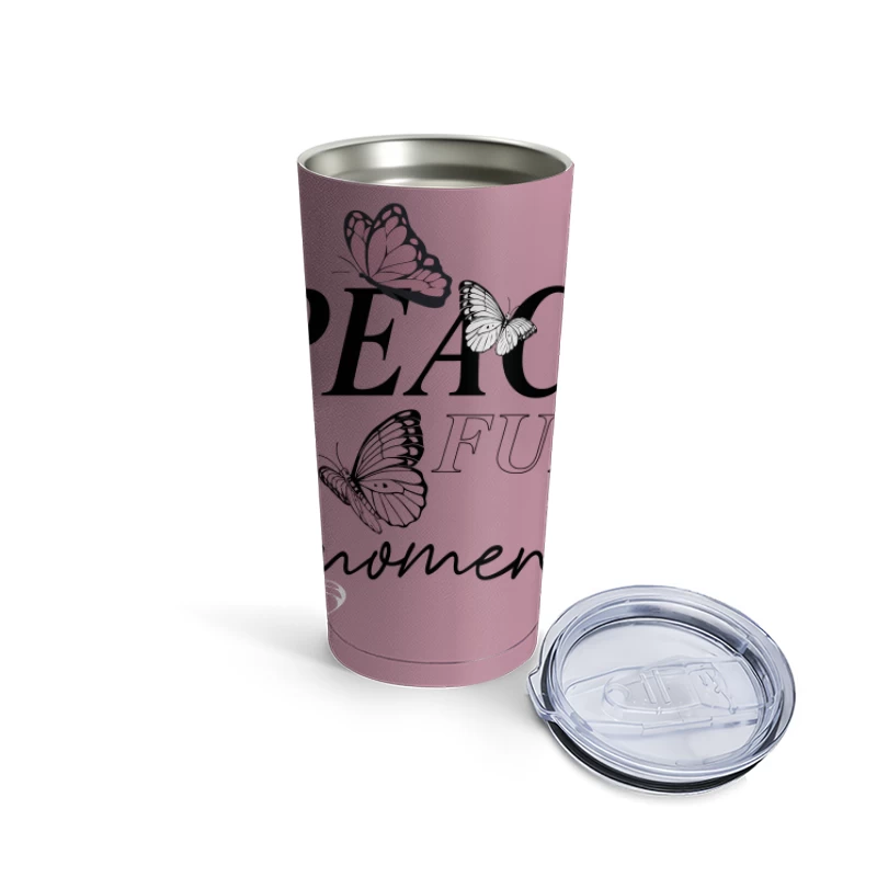 Peaceful Moment – Elegant Butterfly Serenity Travel Mug