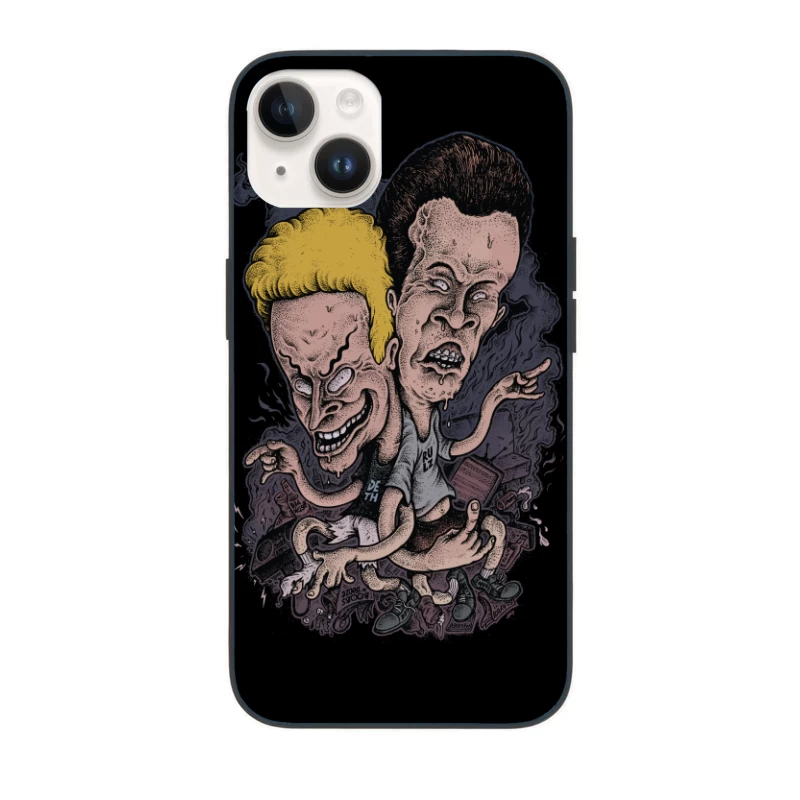 Beavis and Butt-Head Cartoon Art iPhone Case