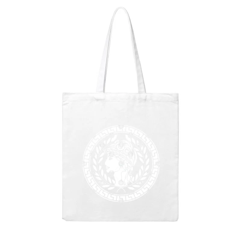 Aesthetic Silhouette Greek Logo Design Cotton Tote Bag
