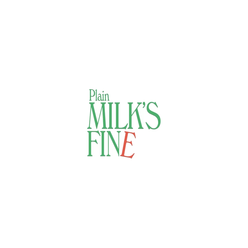 Plain Milk's Fine Typography Design iPhone Case