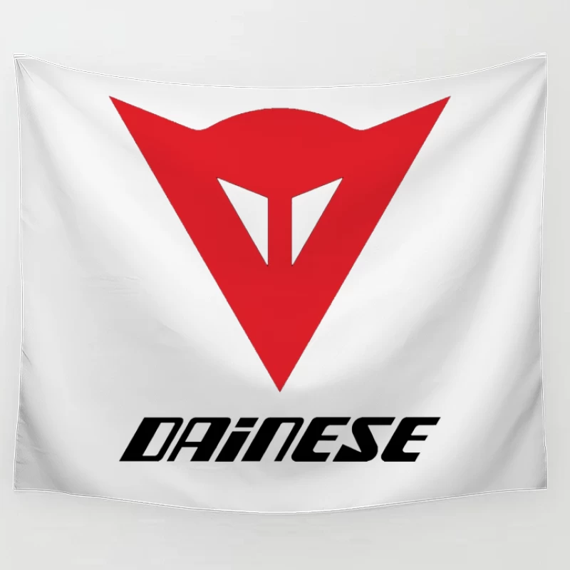 Dainese Motorcycle Gear Brand Logo in Red Tapestry