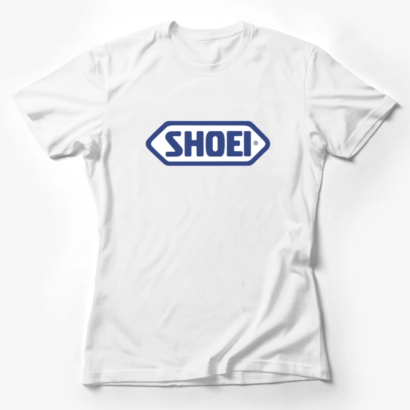 SHOEI Motorcycle Helmet Brand Logo in Blue Female T-Shirt