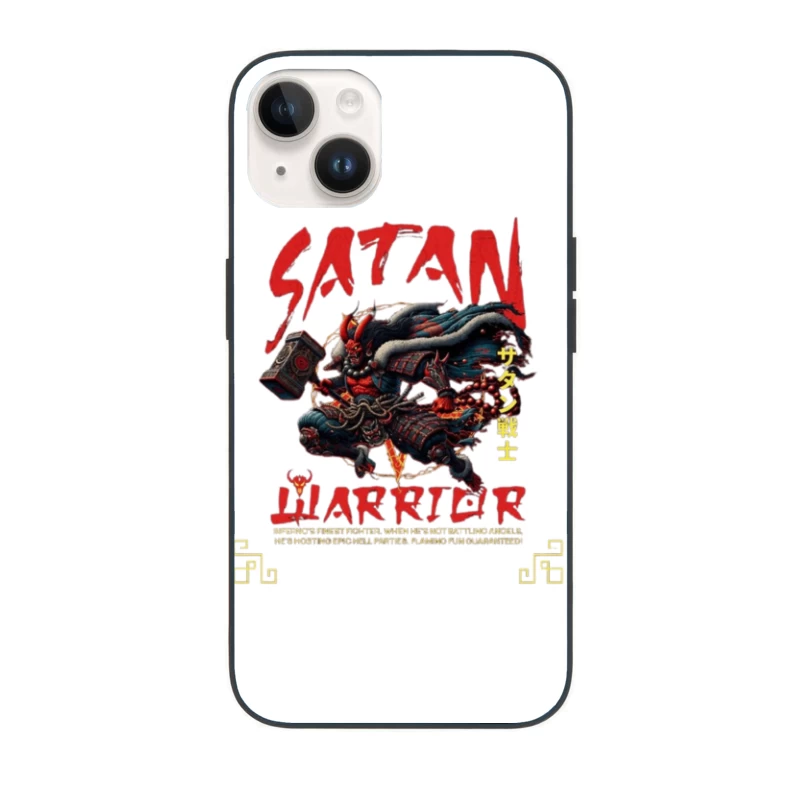 Satan Warrior - Dark Japanese Demon Samurai Art iPhone Case