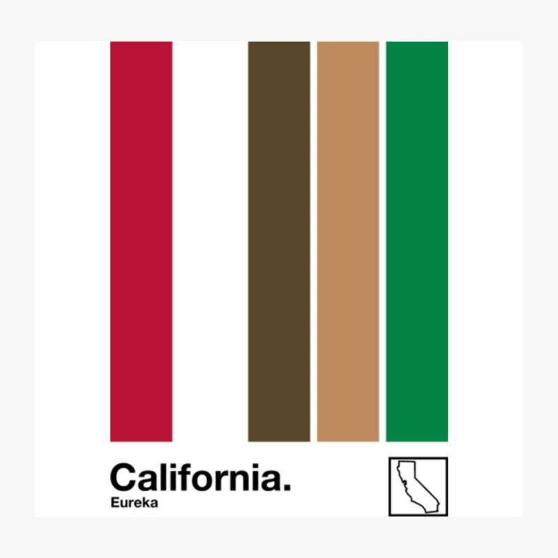California   Original Minimalist Artwork Poster Design Throw Pillow