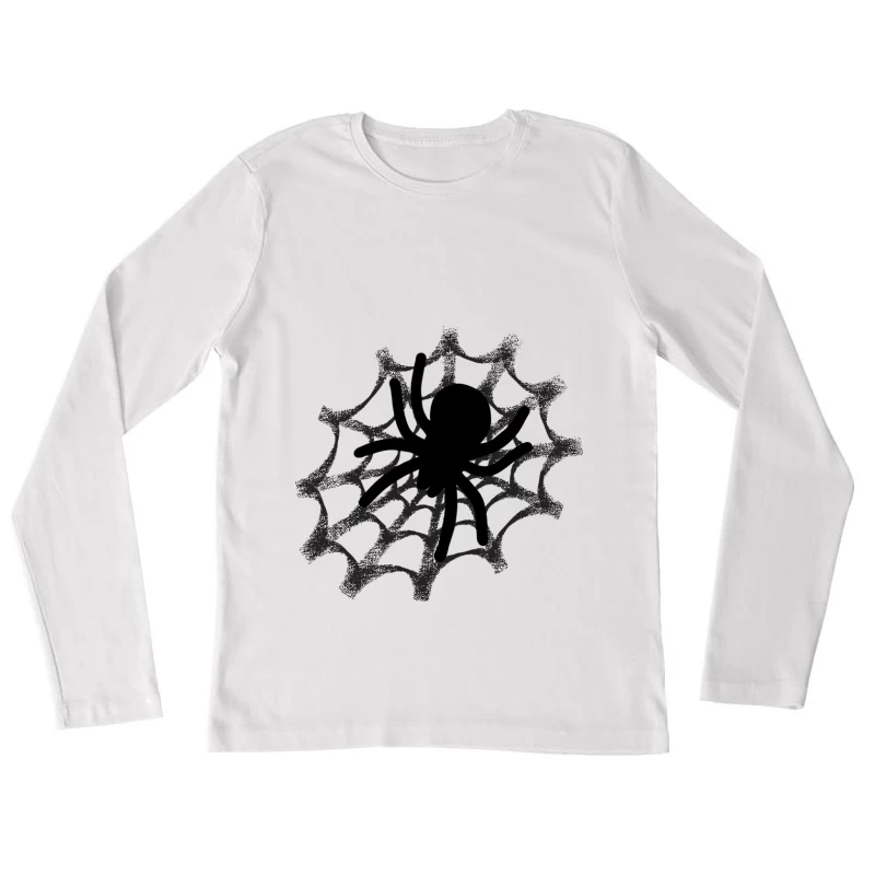 Spinne im Netz Design Damen Langarm T-Shirt