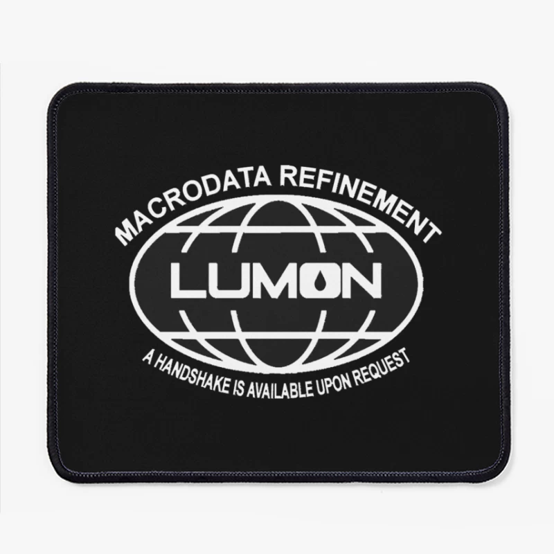 Lumon Industries Retro Corporate Globe Logo Mouse Pad