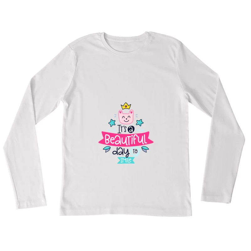 Jolie journée pour sourire Femme Manches Longues T-Shirt