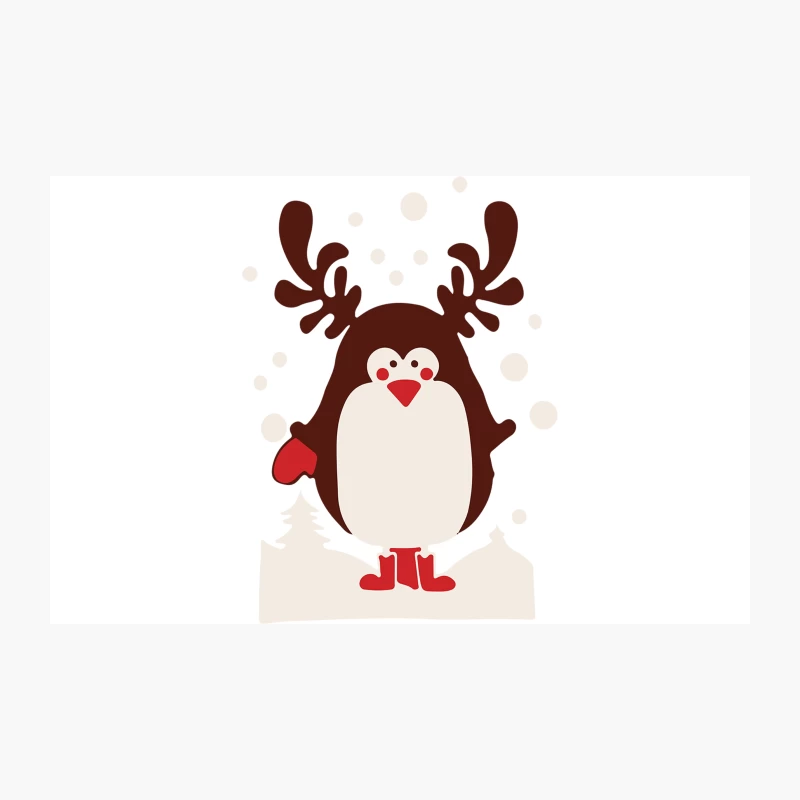 Santa Reindeer Penguin Christmas Travel Mug