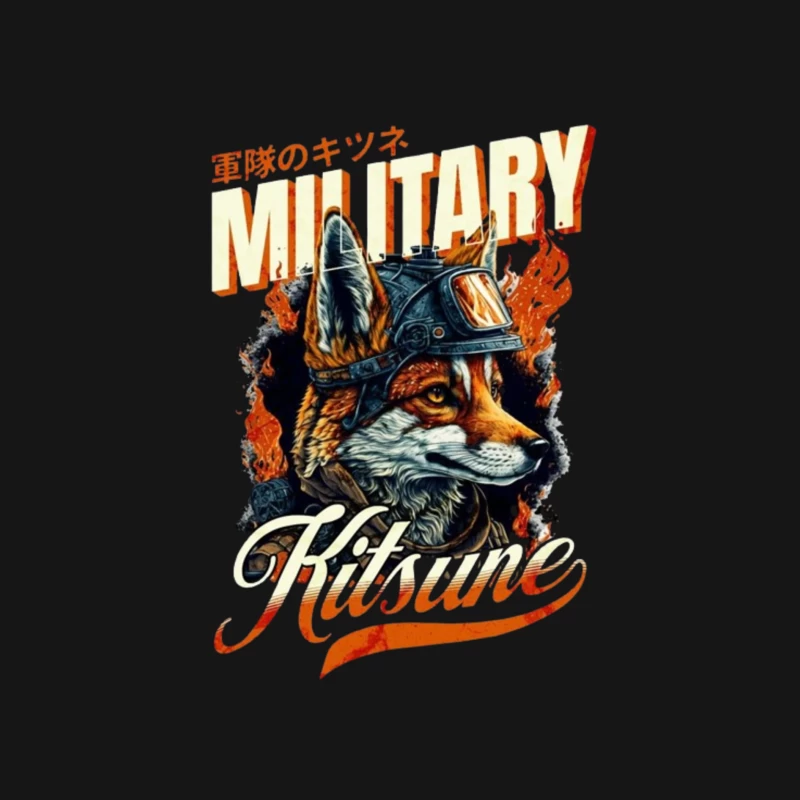 Military Fox: Japanese Vintage Style Helmet Design Female Long Sleeve T-Shirt