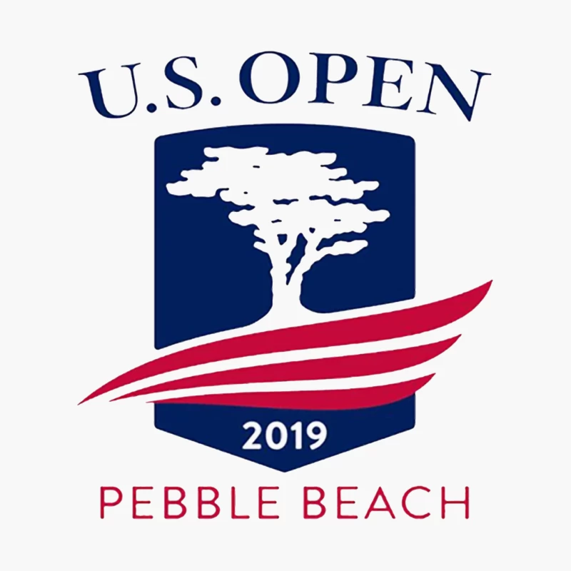 2019 US Open Golf Championship at Pebble Beach Logo Cotton Tote Bag