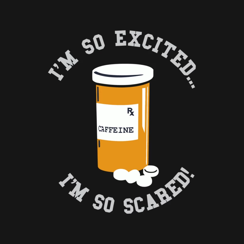 Excited and Scared: Caffeine Prescription Humor Mouse Pad