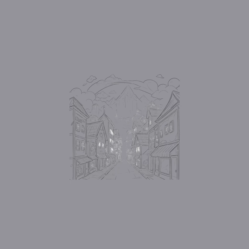 Charming Village with Mountains iPhone Case