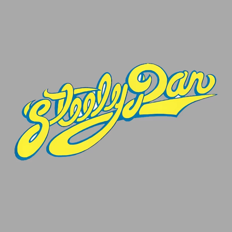 Steely Dan Classic Yellow Cursive Band Logo Male Pullover Hoodie