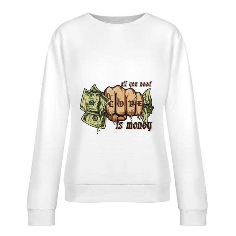 Liebe und Geld Damen Pullover Sweatshirt