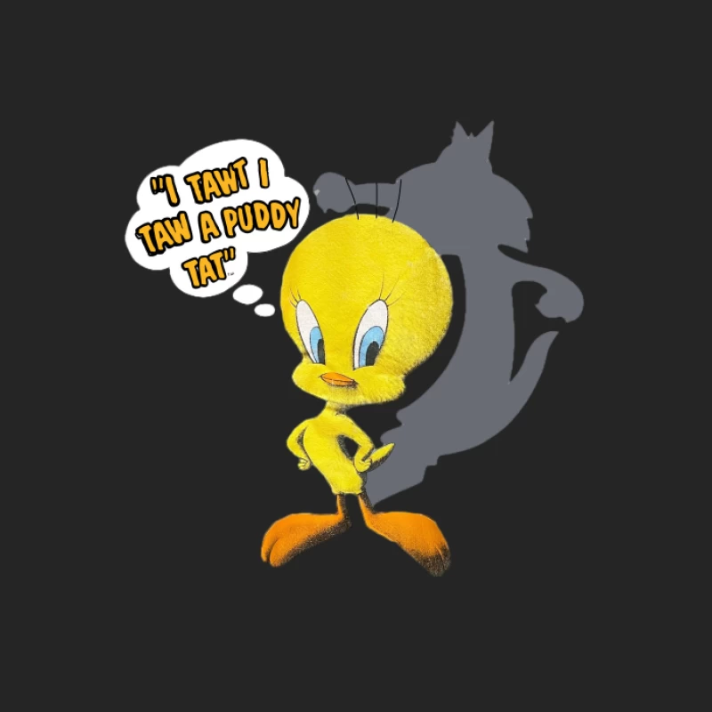 Oiseau jaune avec ombre et citation Homme Sweat-shirt à enfiler