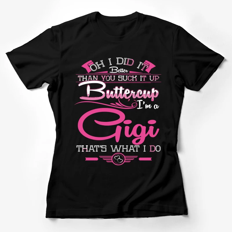Confiance de Gigi en rose et blanc Femme T-Shirt