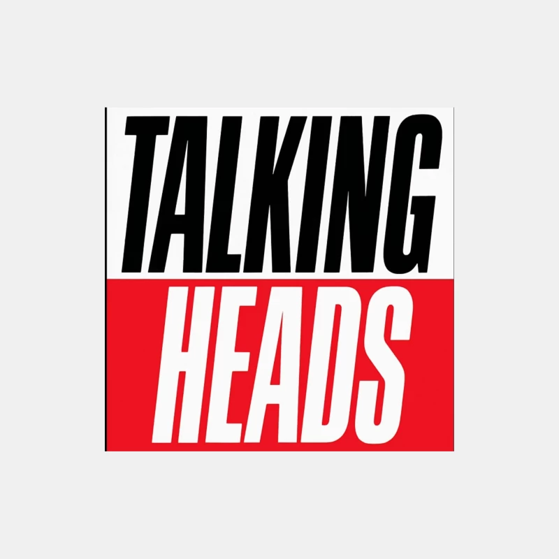 Talking Heads Classic Band Logo Design in Black and Red Typography Male Tank Top