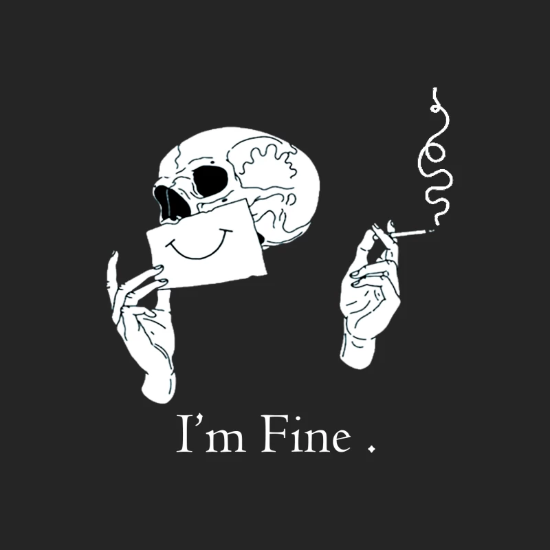 Skull with a Smile and Cigarette Female Pullover Sweatshirt