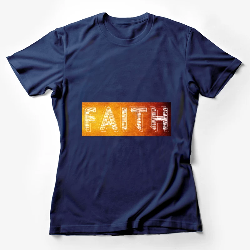 Inspirational Typography of Faith Female T-Shirt