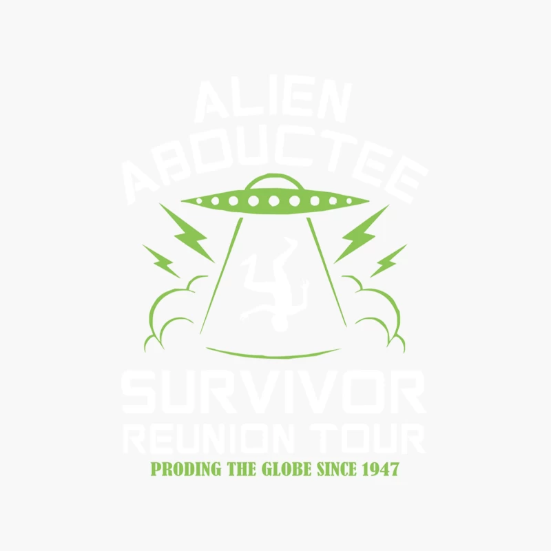 Alien Abductee Survivor Tour UFO Nerd Geek Comic Funny Cotton Tote Bag