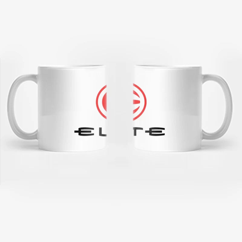 Elite Sports Brand Red and White Minimal Logo Coffee Mug