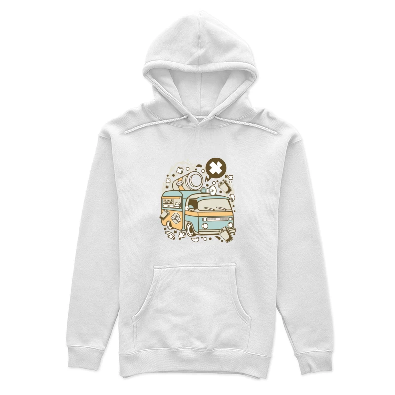 Van rétro avec café et accessoires Femme Sweat à capuche