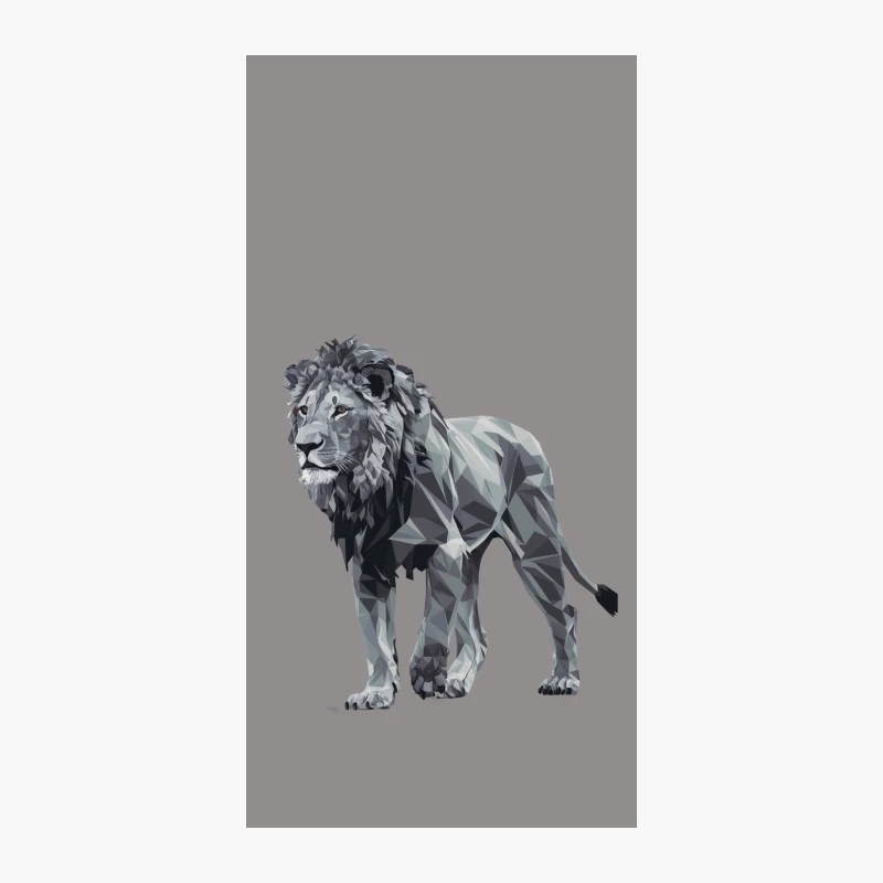 lion geometric abstract animal wildlife art polygonal iPhone Case