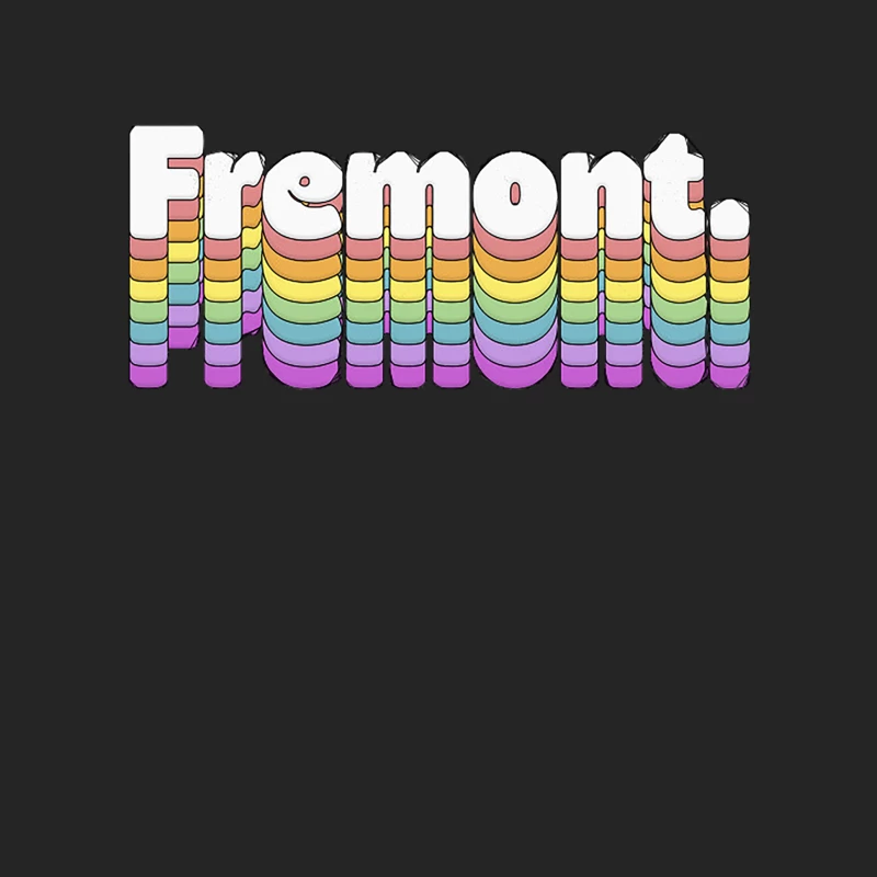 Fremont, CA  Retro Typography Design Female Pullover Sweatshirt