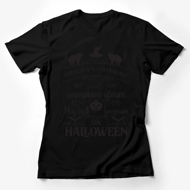 Halloween: Chats noirs et citrouilles Femme T-Shirt