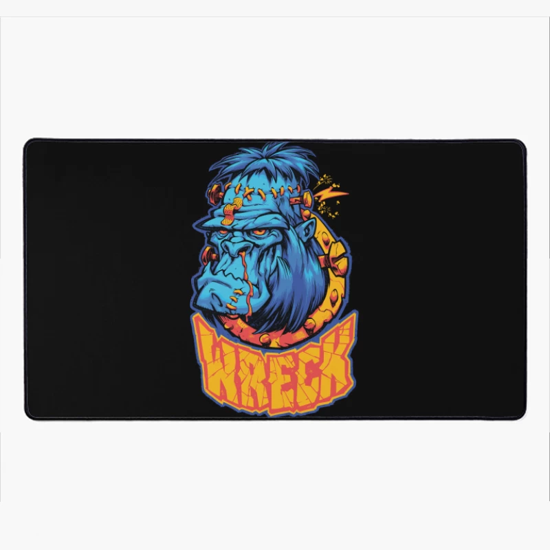 Colorful Cartoon Gorilla Illustration Desk Mat