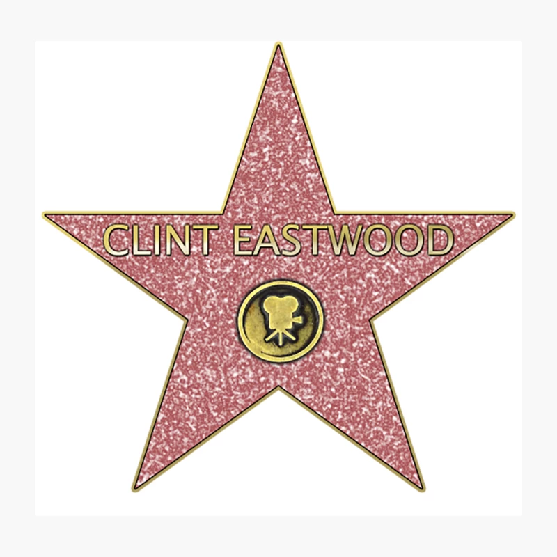 Clint Eastwood_s Hollywood Star Throw Pillow