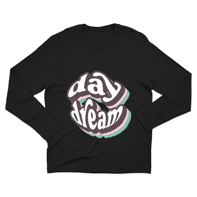 Retro-Tagtraum-Design mit lebendigen Farben Herren Langarm T-Shirt