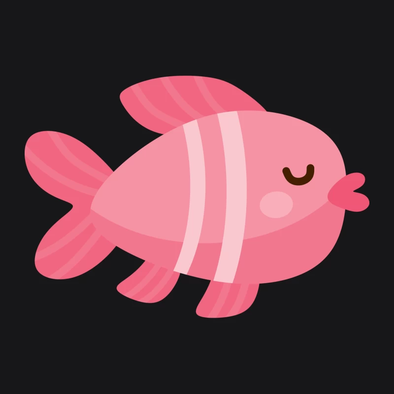 Illustration adorable d'un poisson rose Femme Sweat à capuche
