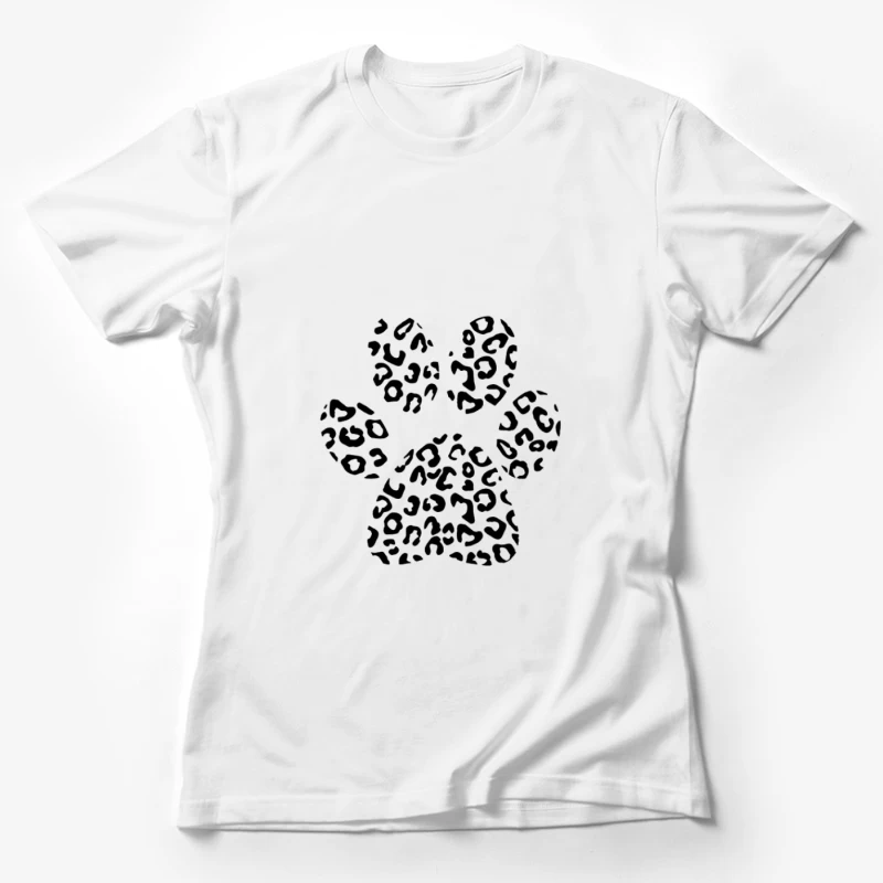 Empreinte de patte à motif léopard Femme T-Shirt