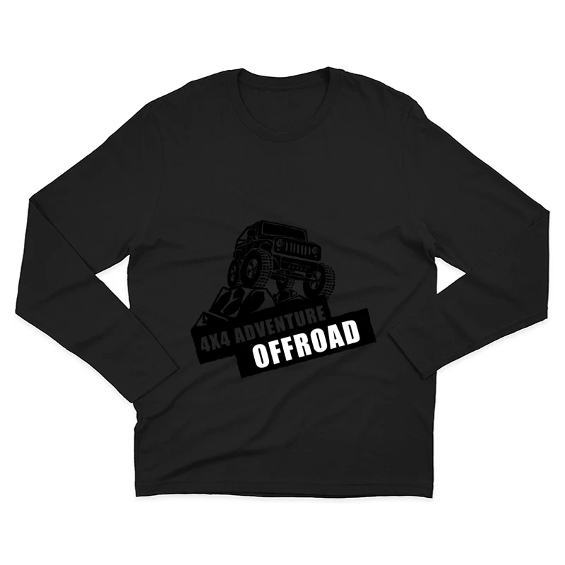 Silhouette de Jeep Offroad Homme Manches Longues T-Shirt