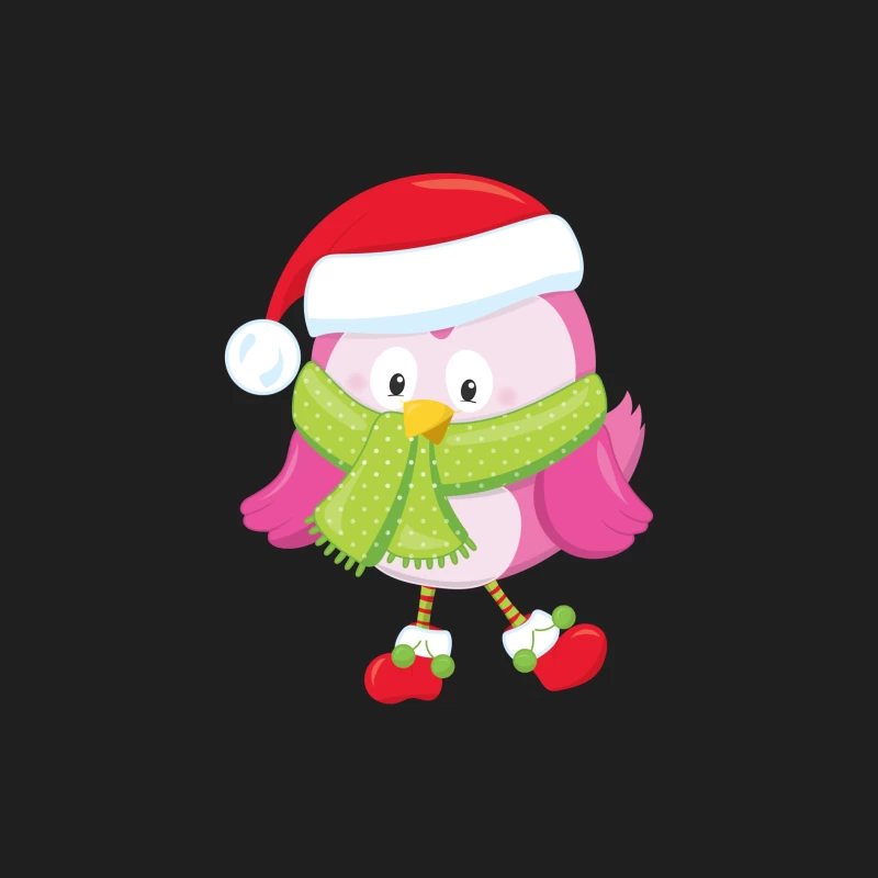Chouette de Noël rose avec écharpe verte Homme Débardeur