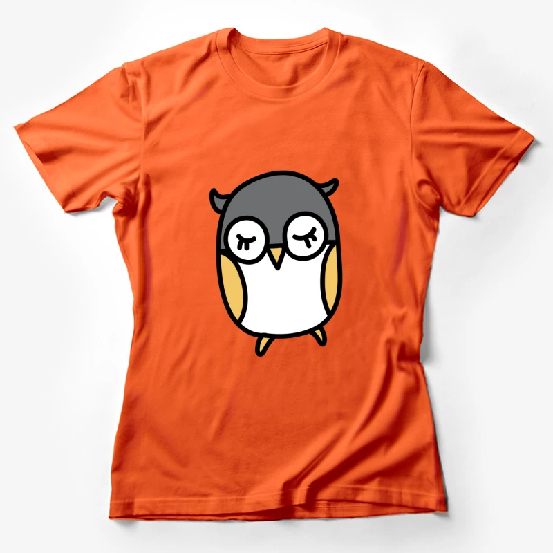Illustration mignonne d'un hibou endormi Femme T-Shirt