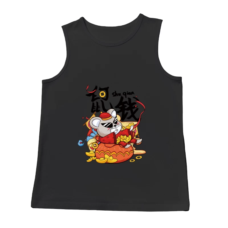 Reicher Hamster mit Goldmünzen Herren Tanktops