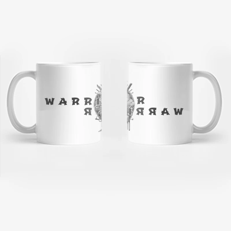 Medieval Knight Warrior Mirror Emblem Design Coffee Mug