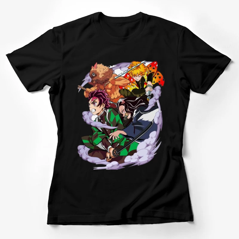 Kämpfende Charaktere mit Schwertern Damen T-Shirt