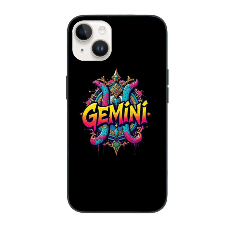 Gemini Zodiac Art iPhone Case