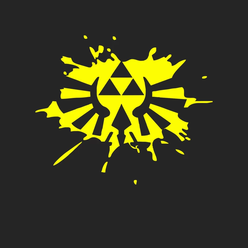 Zelda Link Hylian Shield Triforce Splat Male Pullover Sweatshirt
