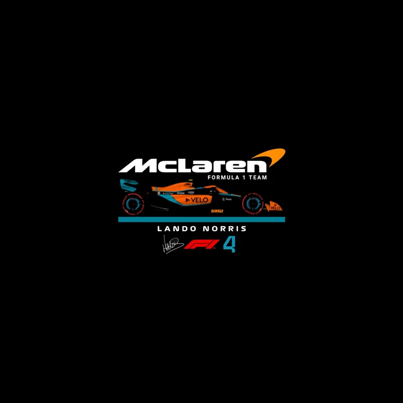 McLaren Formula 1 Racing Car #4 with Gulf-Inspired Livery Coffee Mug