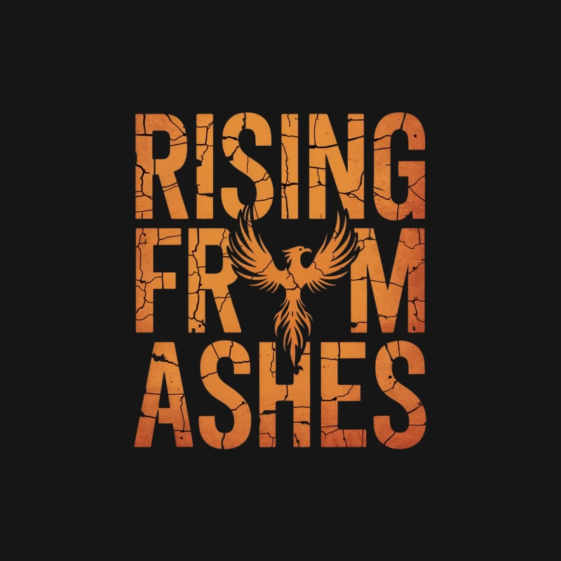Rising Phoenix Typography with Wings from Ashes Female Long Sleeve T-Shirt