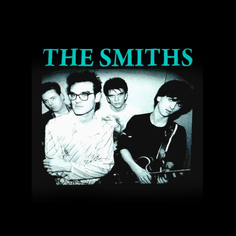 Iconic Black and White Portrait of The Smiths Alternative Rock Band Pin