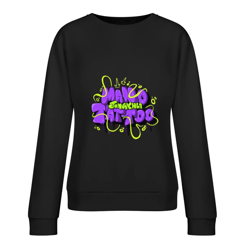 Graffiti-Stil-Tattoo-Design Damen Pullover Sweatshirt